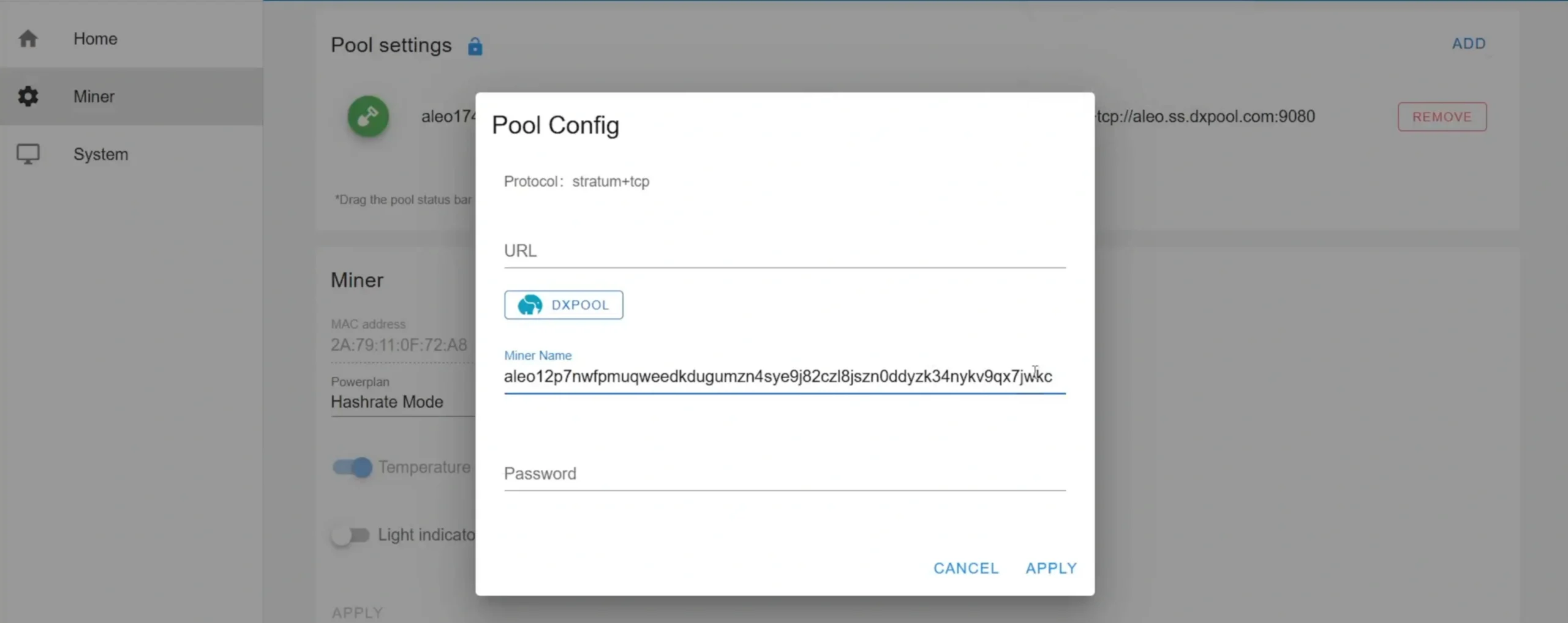 Paste configuration details - 25
