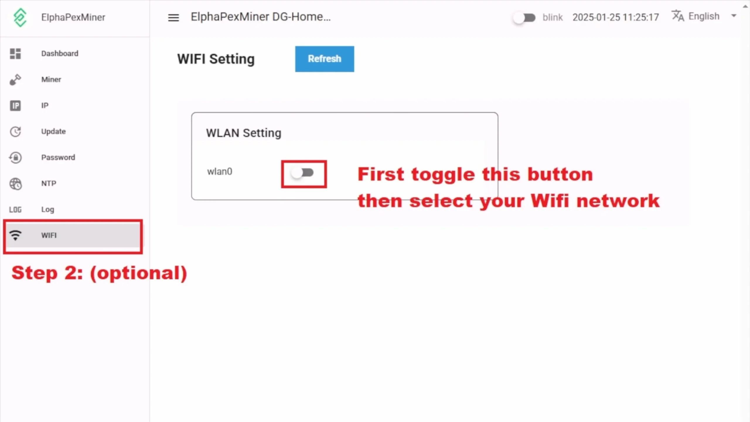 Activa el botón Wi-Fi - 4
