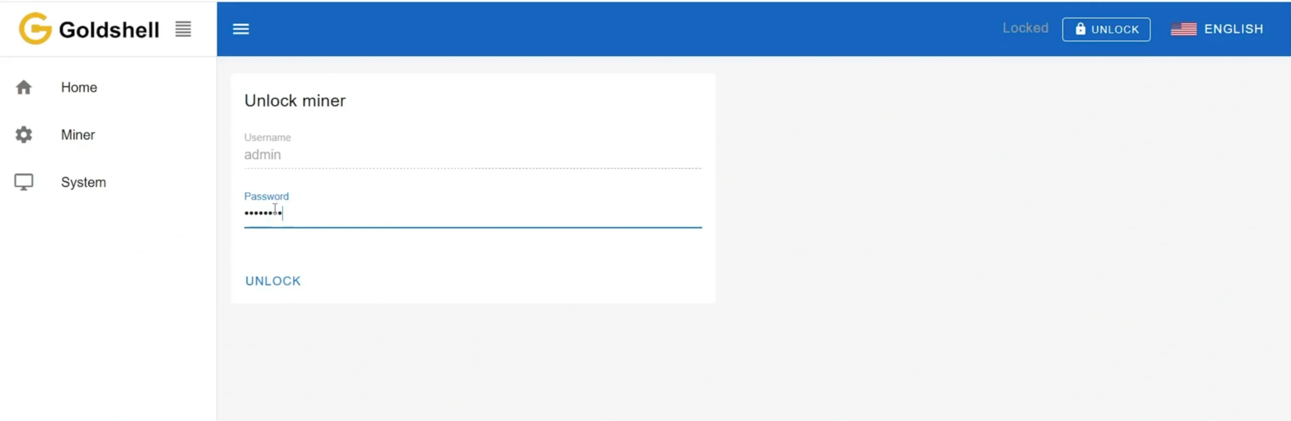 Username admin Password 123456789 Click Unlock - 22