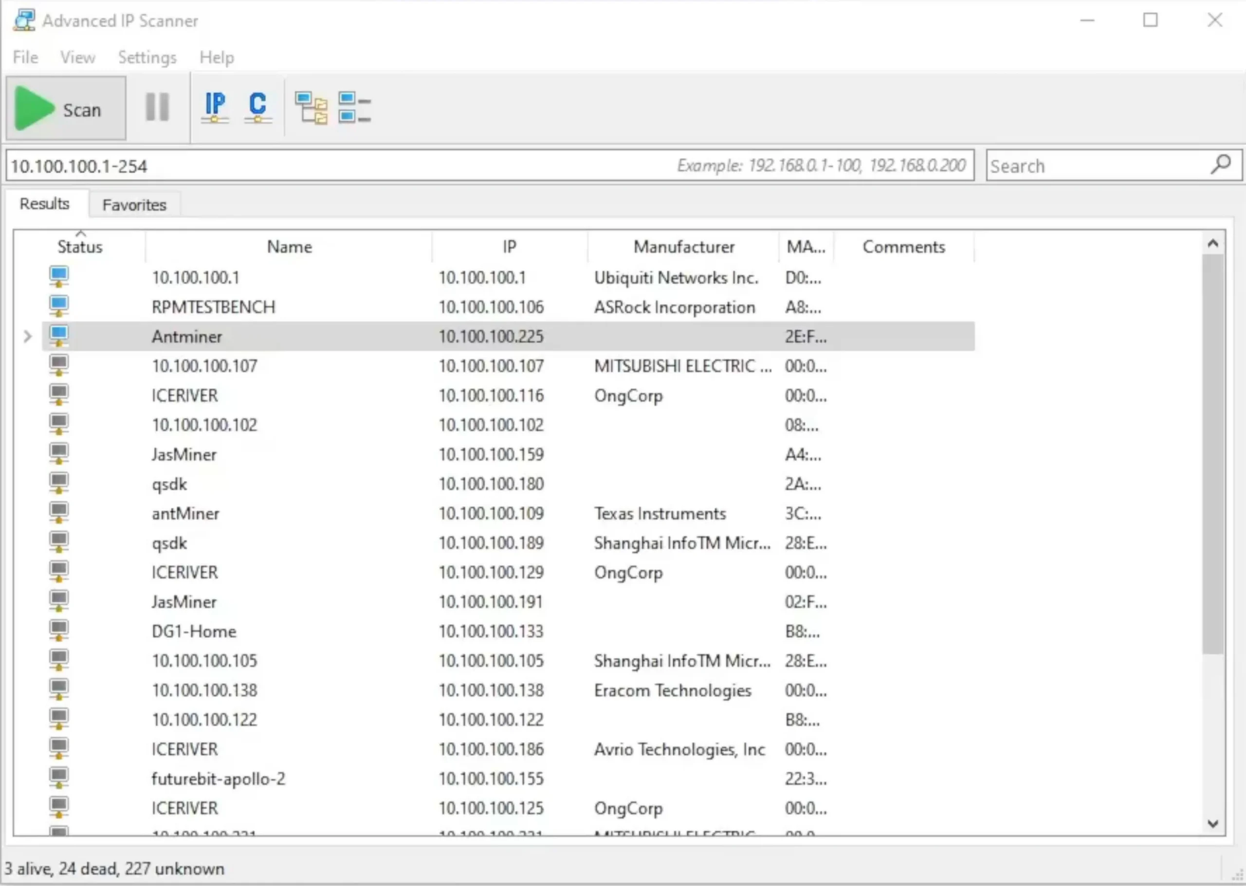 Using Advanced IP Scanner, scan and copy your IP address - 12