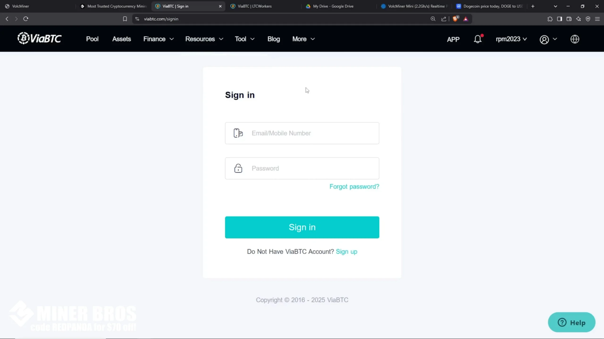 Create an Account on ViaBTC – Sign up with your email and password - 13