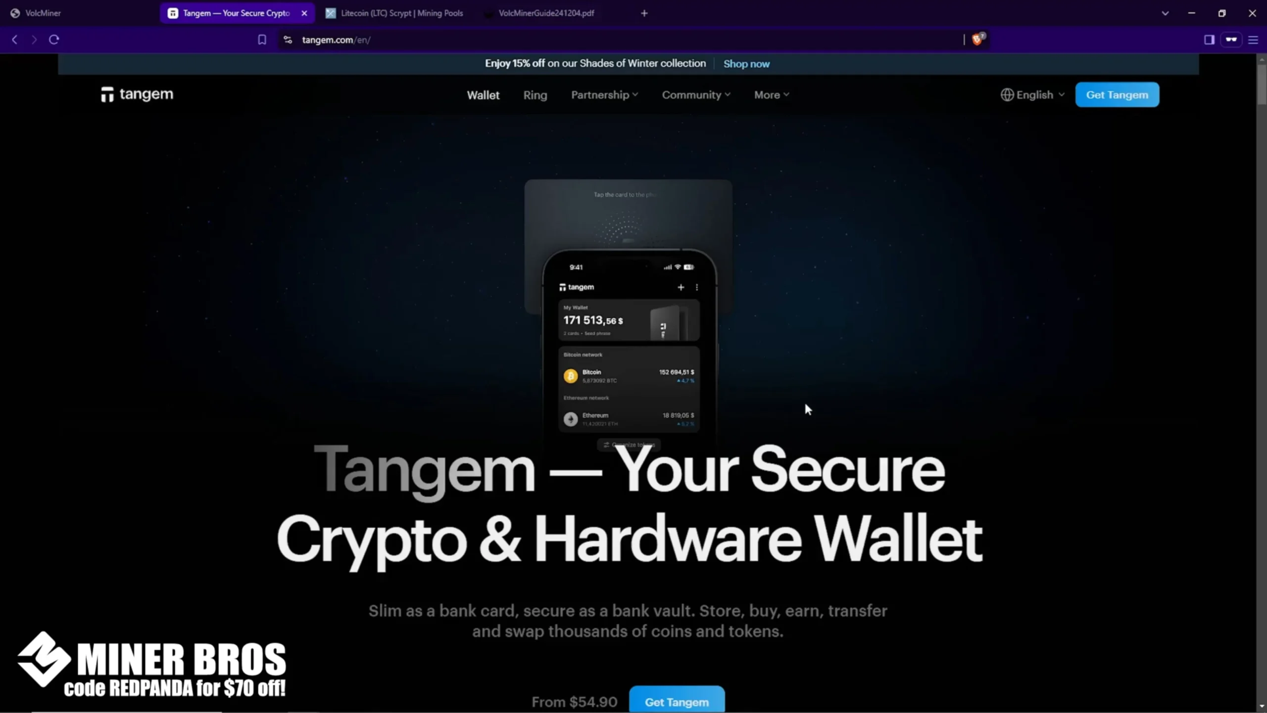 For better security, use a cold wallet like Tangem to keep full control of your crypto keys - 25