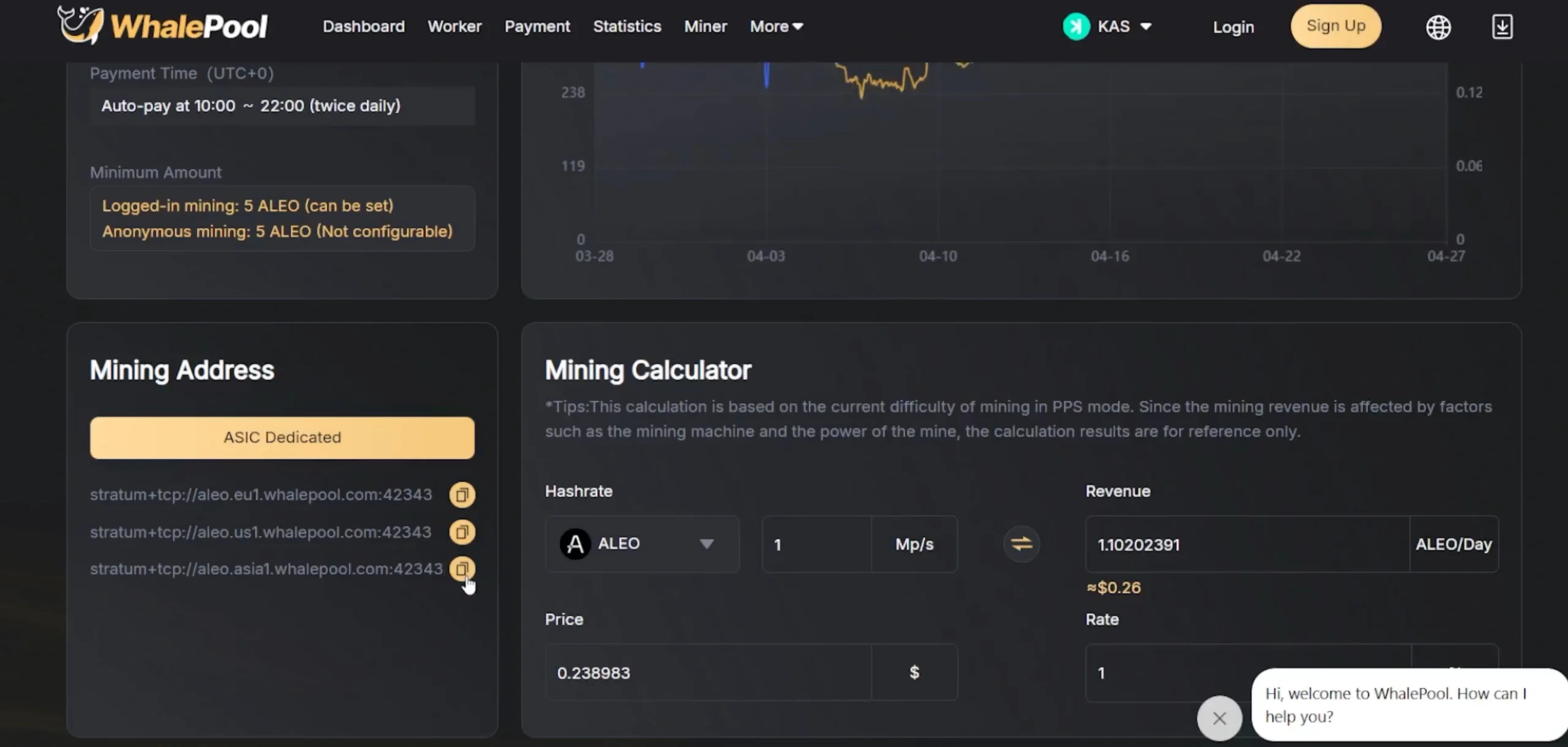 Por último, copia la dirección del pool de minería