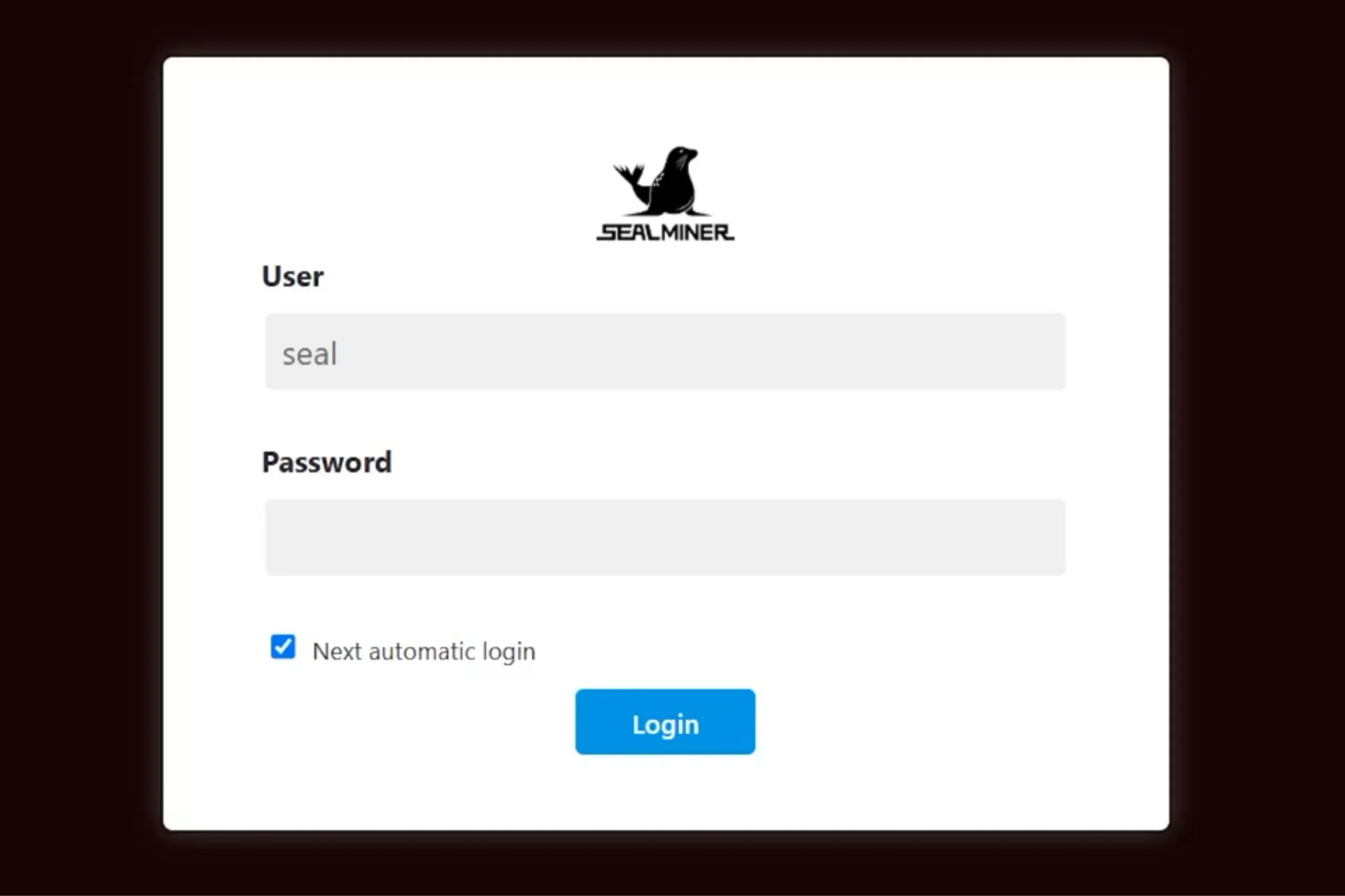 Username SEAL Password SEAL