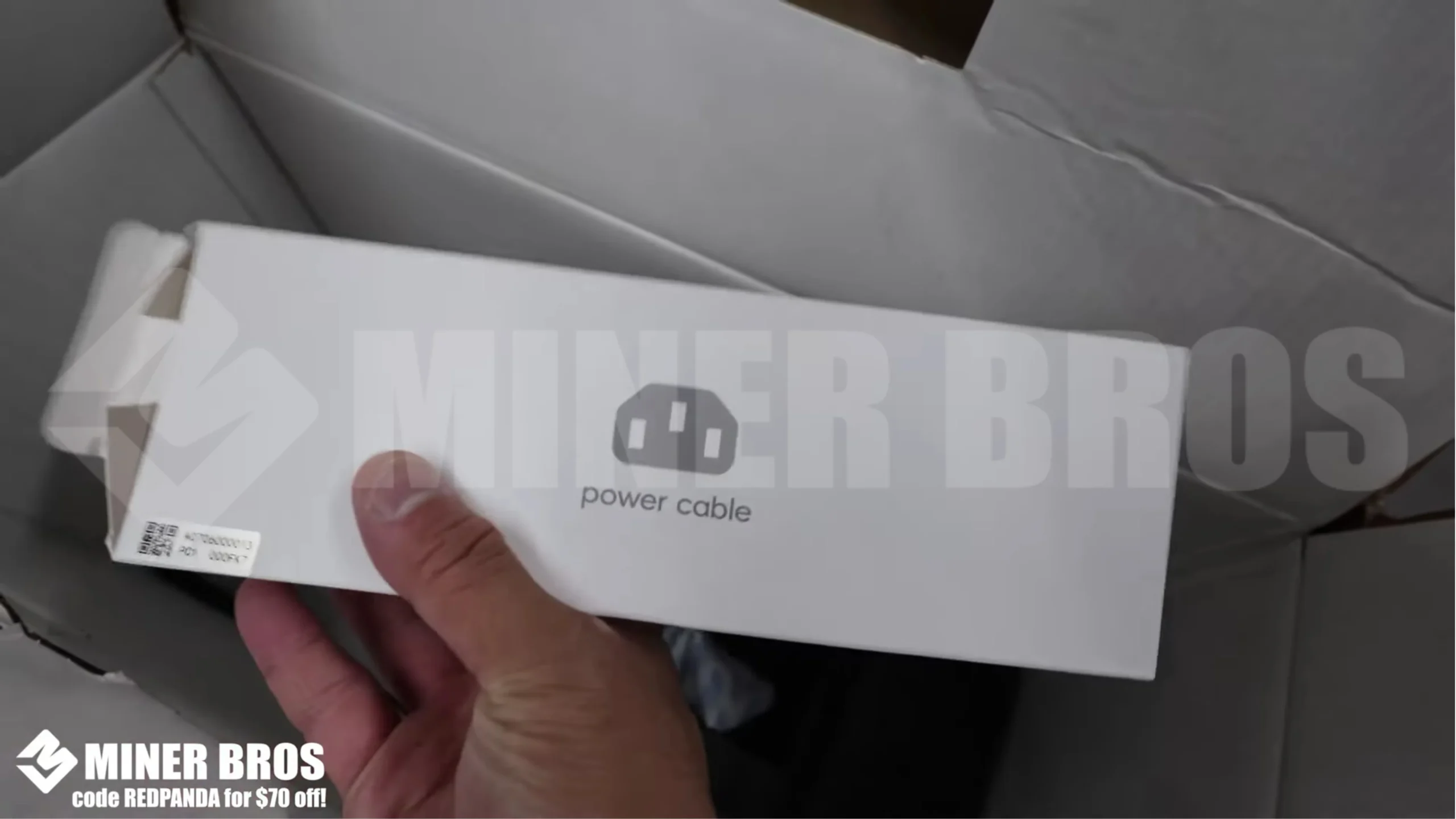 A C19 to NEMA 5-15P power cable (for North America)