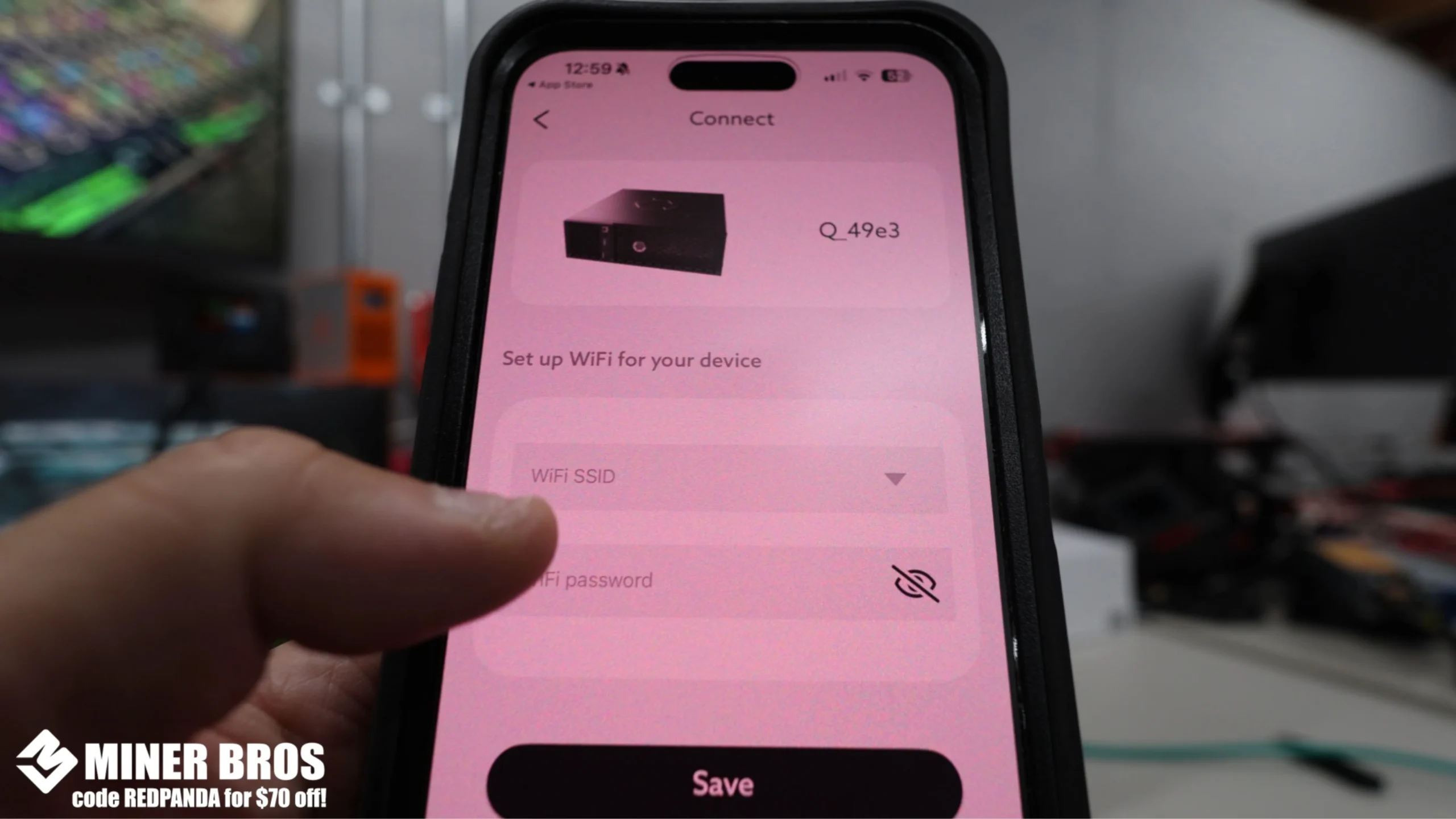 Enter your Wi-Fi SSID and password and hit Save.