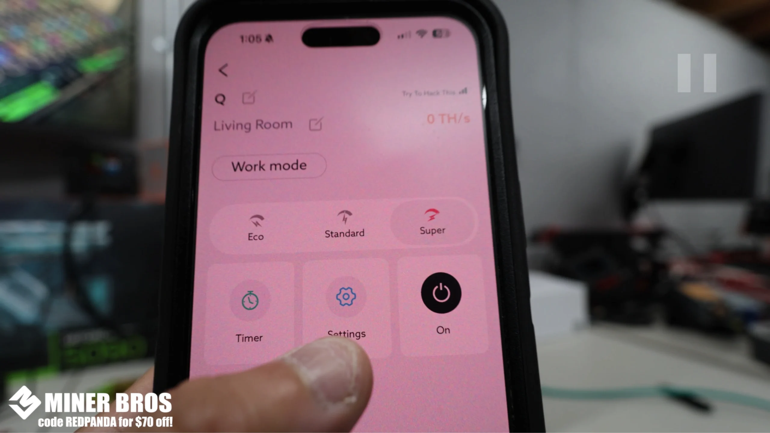Once connected, navigate to Settings